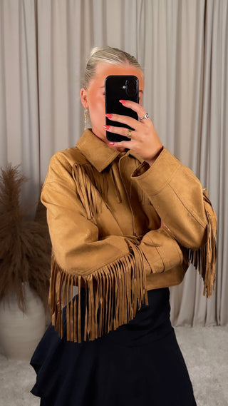 Moch frill jakki camel