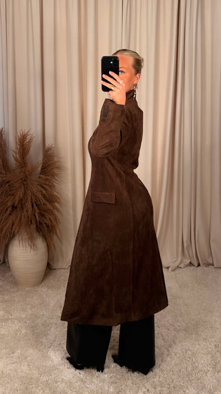 Copper suede kápa