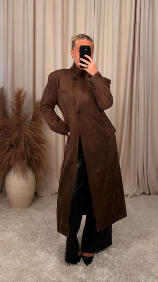 Copper suede kápa