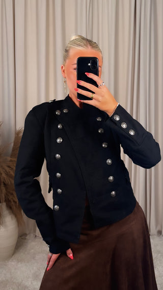Moch denim jakki svartur