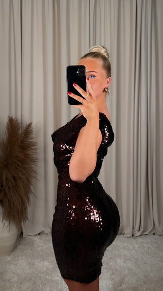 Vivian kjóll brúnn