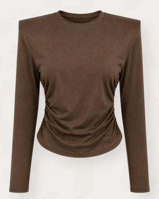 Lucc shoulder-pad kozy bolur brúnn