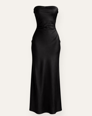 Eight strapless kjóll svartur