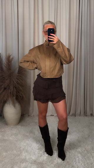 Moch suede-jane jakki camel