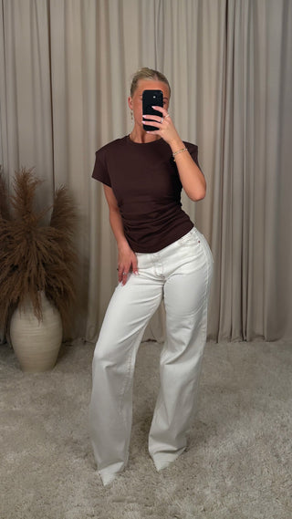 Lucc shoulder-pad bolur brúnn