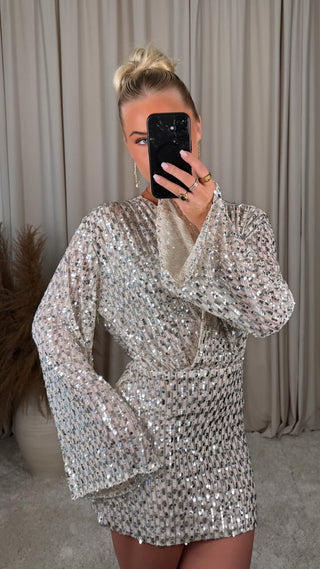 Gemma kjóll beige
