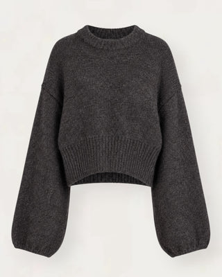 Lucc wide sleeve peysa brúnn