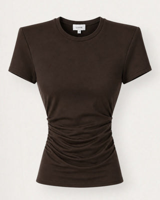 Lucc shoulder-pad bolur brúnn