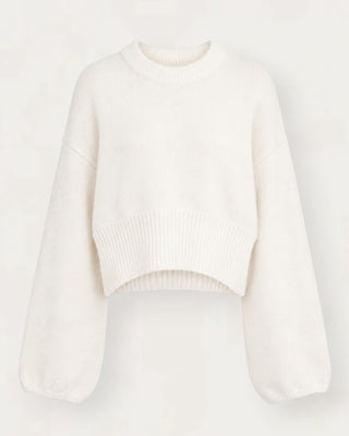 Lucc wide sleeve peysa hvít