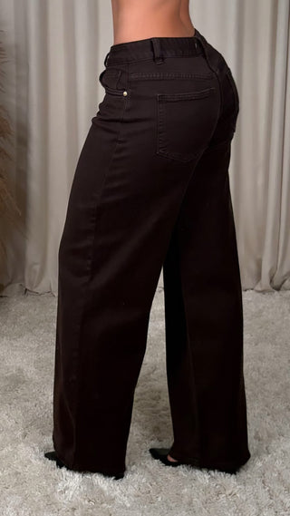 Amber low waist jeans brown