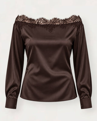 Apple satin-lace bolur brúnn