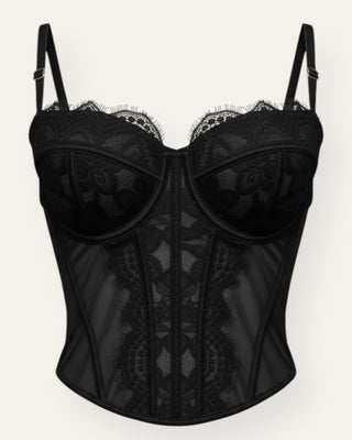 Chic corset-toppur svartur