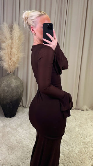 Melanie kjóll brúnn