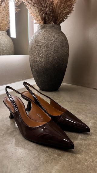 Rebecca hælaskór brúnn