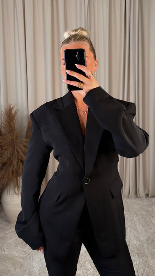 Jusde blazer jakki svartur