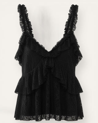 Elsa lace top black