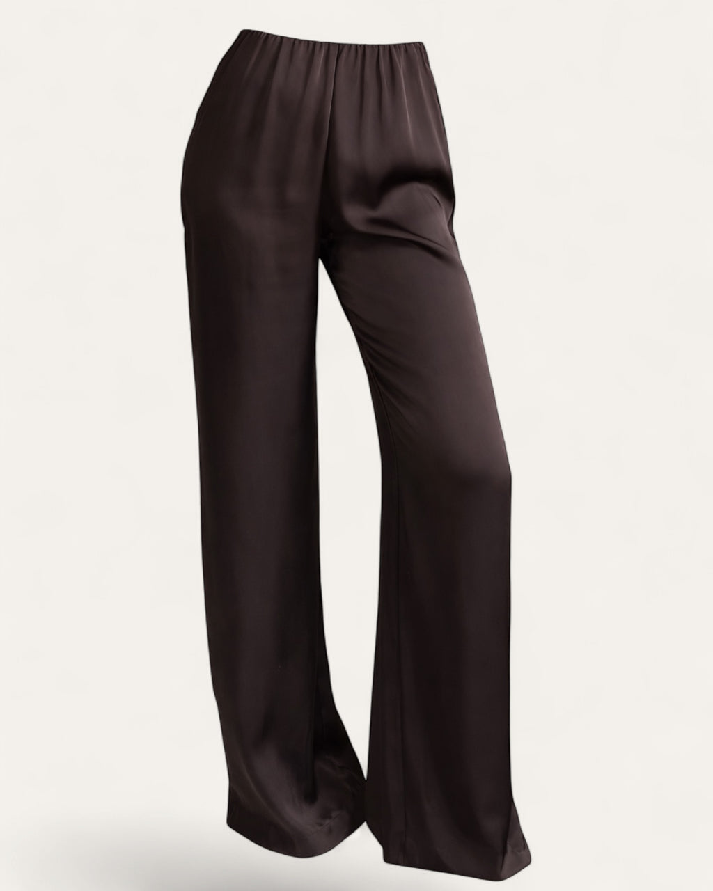 Eight satin trousers brown – Júník.is