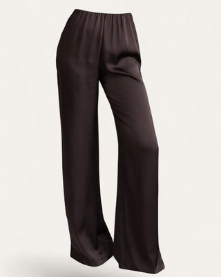 Eight satin trousers brown