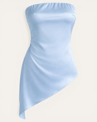 Eight satin shirt blue