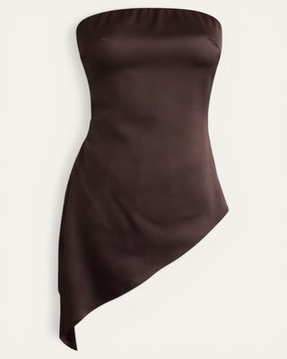 Eight satin shirt brown