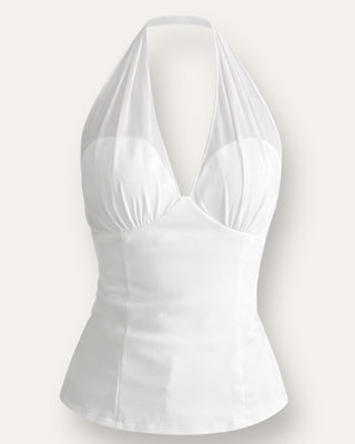 Eight halter top white