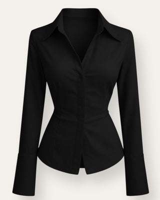 Eight linen shirt, black